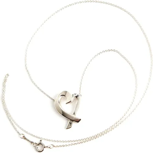 Necklace Loving Oval Heart Silver , female, Sizes: ONE SIZE - Tiffany & Co. Pre-owned - Modalova