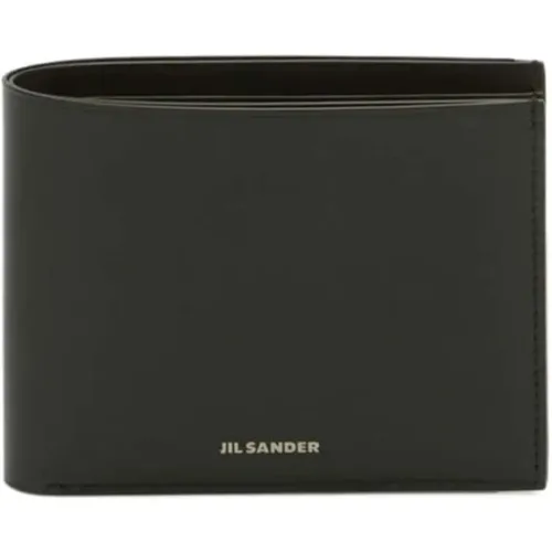 Wallets & Cardholders, male, , Size: ONE SIZE Leather Bi-Fold Wallet - Jil Sander - Modalova