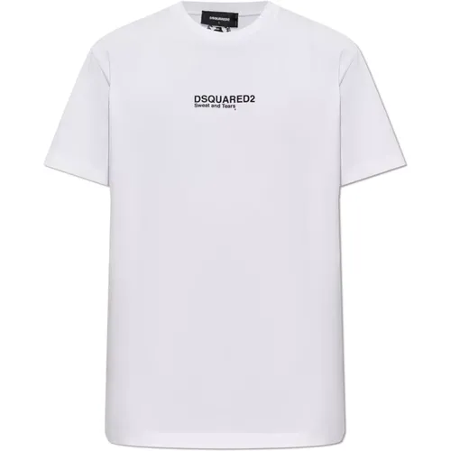 T-Shirt mit aufgedrucktem Logo , Herren, Größe: S - Dsquared2 - Modalova