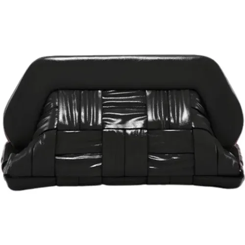 Twist Gewebte Schwarze Clutch Tasche - THEMOIRè - Modalova