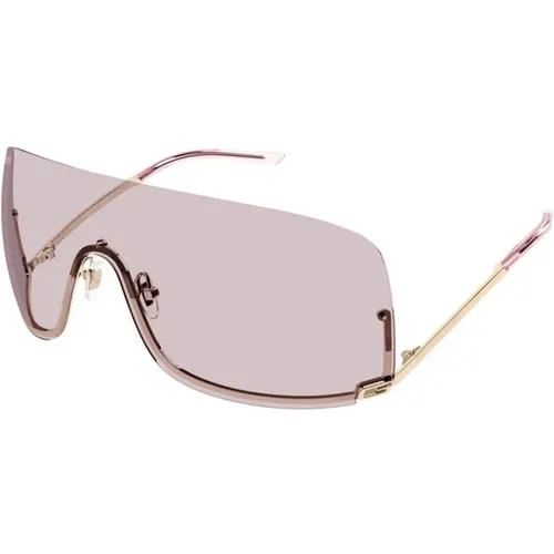 Sunglasses, unisex, , Size: ONE SIZE Gold Pink Sunglasses Gg1560S 004 - Gucci - Modalova