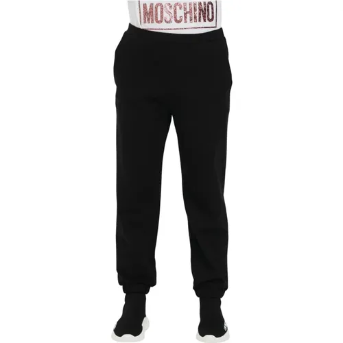 Sweatpants, female, , Size: XS Comfortable Elasticized Women's Tracksuit Pants - Moschino - Modalova