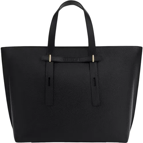 Strukturierte Leder-Tote-Tasche - Furla - Modalova