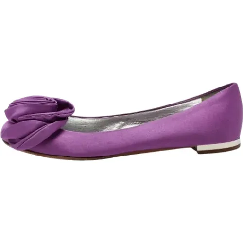 Pre-owned Flats, female, , Size: 7 1/2 US Pre-owned Satin flats - Giuseppe Zanotti Pre-owned - Modalova