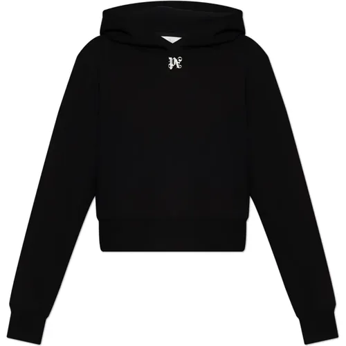 Sweatshirt mit Logo , Damen, Größe: S - Palm Angels - Modalova