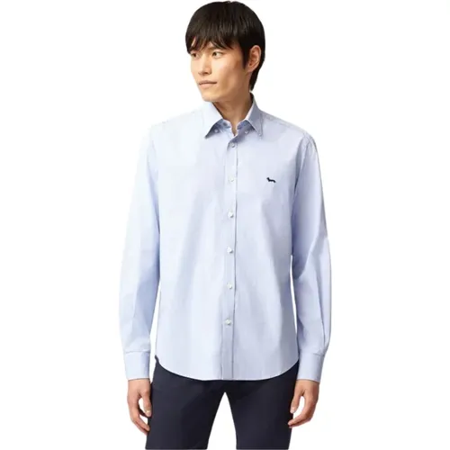 Mens Long Sleeve Shirt Microcheck Regular Fit , male, Sizes: 2XL, 3XL - Harmont & Blaine - Modalova