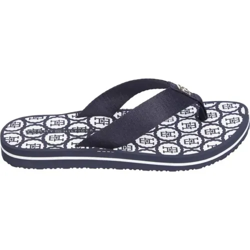 Beach Flip Flops Emblem Sandal , female, Sizes: 4 UK, 3 UK, 6 UK - Tommy Hilfiger - Modalova