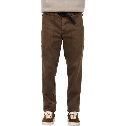 Straight Trousers, male, , Size: S Cargo Pocket Long Pants - White Sand - Modalova