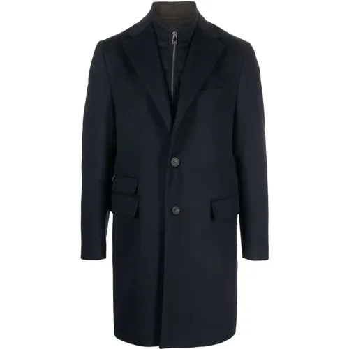 Detachable Wool Coat with Button Closure , male, Sizes: 2XL - Corneliani - Modalova