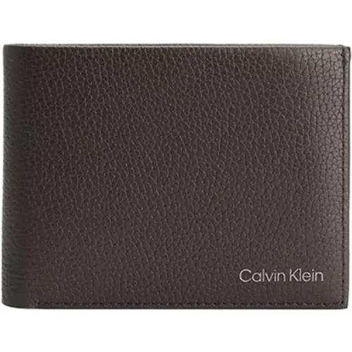 Wallets & Cardholders, male, , Size: ONE SIZE Leather Bifold Wallet with Coin Pocket - Calvin Klein - Modalova