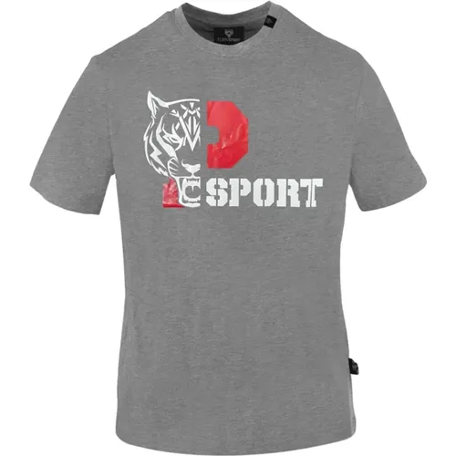 Logo Detail Round Neck T-shirt , male, Sizes: XL, M, S, 2XL - Plein Sport - Modalova