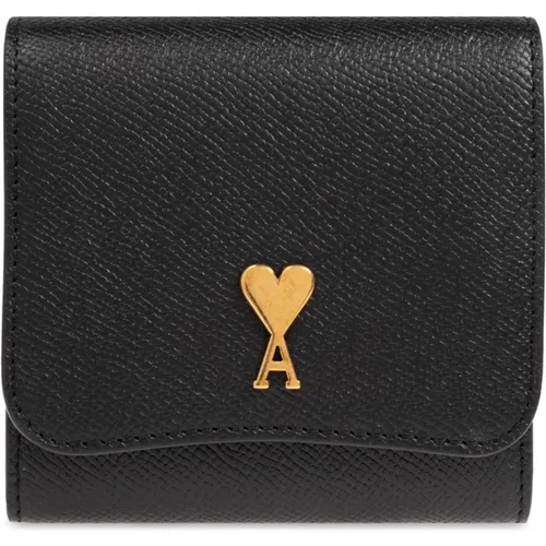 Wallets & Cardholders, unisex, , Size: ONE SIZE Leather wallet - Ami Paris - Modalova