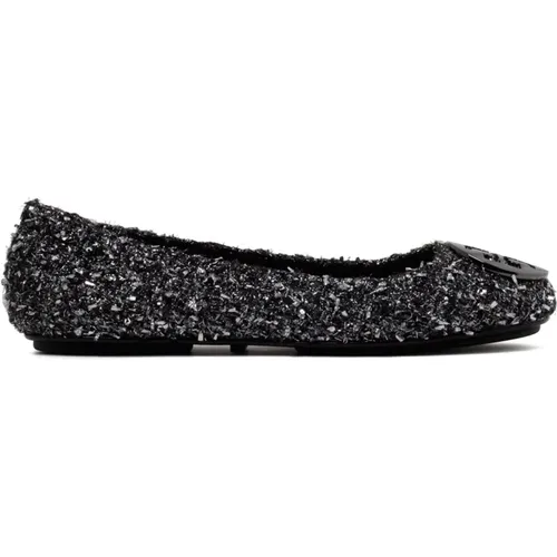 Silberne Confetti Dancer Flache Schuhe - TORY BURCH - Modalova