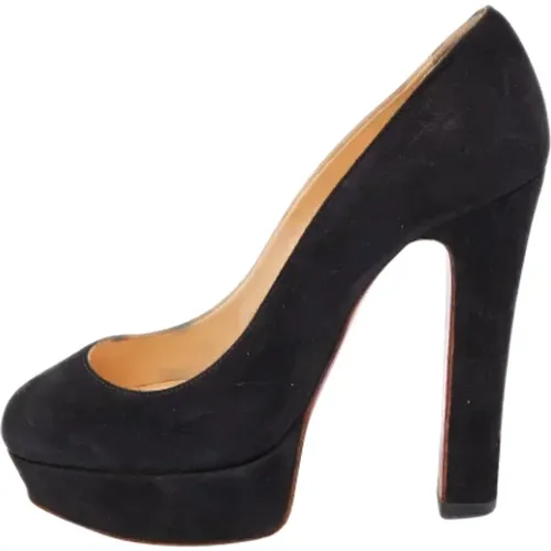 Pre-owned Suede heels , female, Sizes: 1 1/2 UK - Christian Louboutin Pre-owned - Modalova