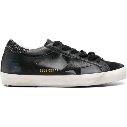 Star Patch Leather Sneakers , female, Sizes: 2 UK - Golden Goose - Modalova