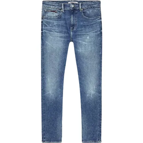 Slim Fit Distressed Denim Hose , Herren, Größe: W31 - Tommy Jeans - Modalova