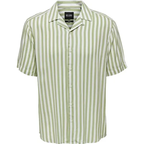 Geometric Short Sleeve Shirt , male, Sizes: XS, S - Only & Sons - Modalova