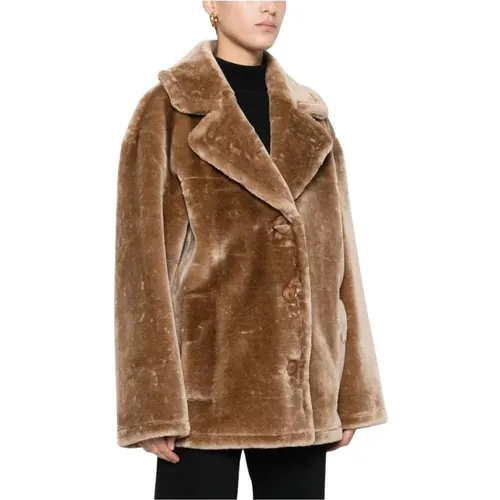 Faux Fur & Shearling Jackets, female, , Size: XS Fur Stand - Stand Studio - Modalova