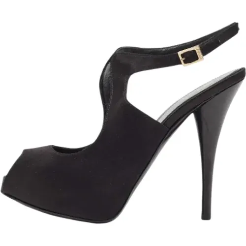 Pre-owned Satin heels , female, Sizes: 5 1/2 UK - Fendi Vintage - Modalova