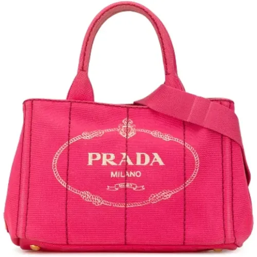 Pre-owned Tote Bags, female, , Size: ONE SIZE Pre-owned Canvas totes - Prada Vintage - Modalova