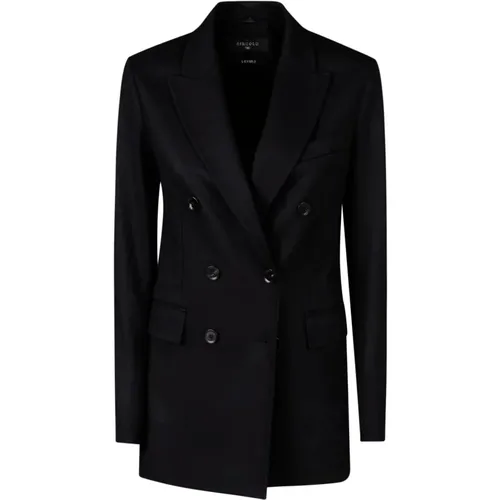 Blazers, female, , Size: M Sophisticated Double-Breasted Jacket - Circolo 1901 - Modalova