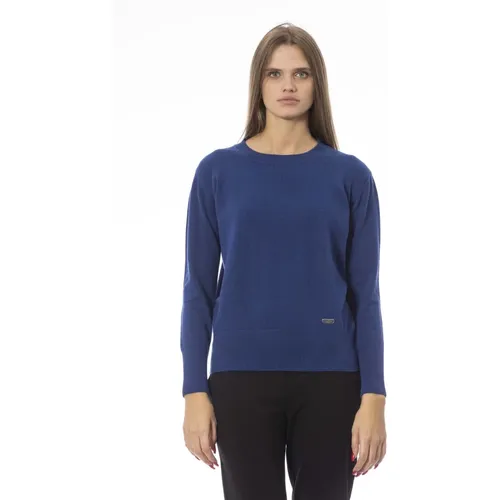 Langarm Crewneck Monogramm Pullover - Baldinini - Modalova