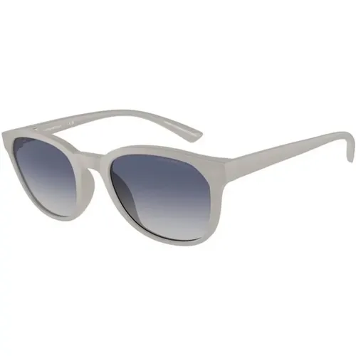 Grey Frame Dark Grey Lenses Sunglasses , unisex, Sizes: 53 MM - Emporio Armani - Modalova