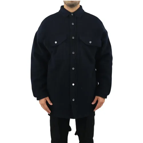 Navy Shirt Coat , male, Sizes: M, S - Ambush - Modalova