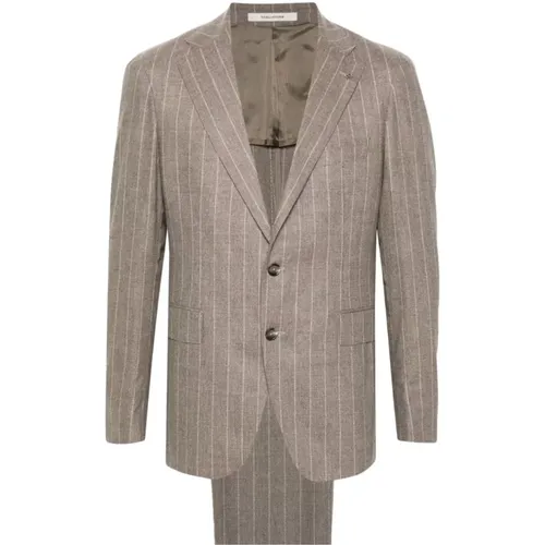 Single Breasted Suits, male, , Size: M Men's Clothing Suit Grigio Aw24 - Tagliatore - Modalova