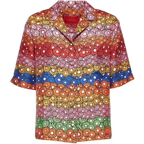 Pride Daisy Oversize Seidenhemd,Santa Chiara Boxy Shirt,Box Shirt,Maxi-Masci Box Shirt - La DoubleJ - Modalova