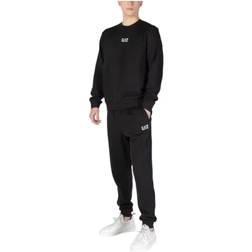 Training Sets, male, , Size: 2XL Cotton Blend Sweatsuit - Emporio Armani EA7 - Modalova