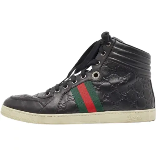 Pre-owned Sneakers, male, , Size: 10 US Pre-owned Leather sneakers - Gucci Vintage - Modalova