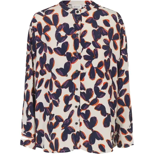 Elegant Shirt Blouse Long Sleeve , female, Sizes: 2XL, XS, L, S, XL, M - Masai - Modalova