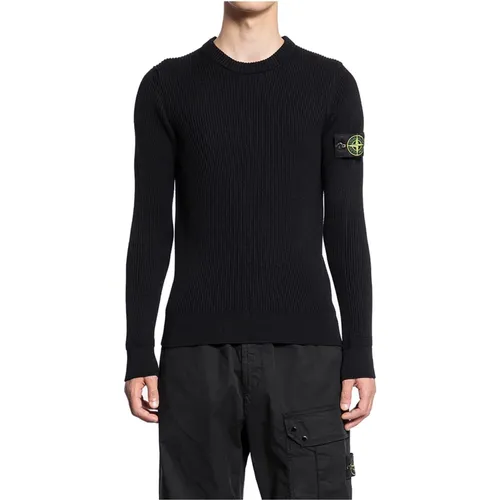 Ribbed Knit Crewneck Sweater , male, Sizes: 2XL - Stone Island - Modalova