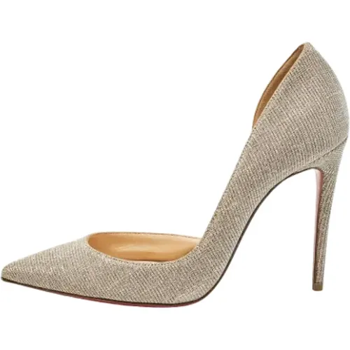 Pre-owned Fabric heels , female, Sizes: 2 1/2 UK - Christian Louboutin Pre-owned - Modalova