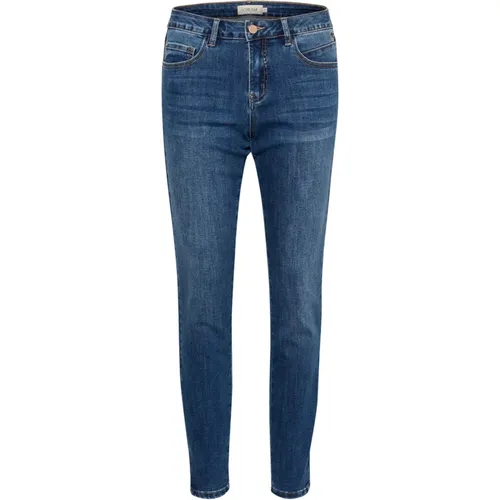 Slim Fit Denim Jeans , female, Sizes: W34 L30, W31 L30, W28 L30, W25 L30, W26 L30 - Cream - Modalova