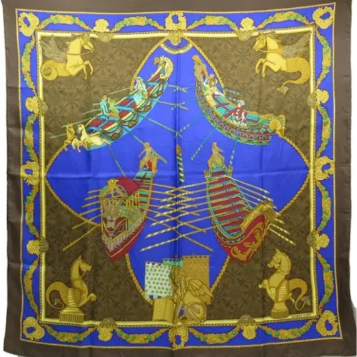 Pre-owned Scarves, female, , Size: ONE SIZE Pre-owned Silk scarves - Hermès Vintage - Modalova