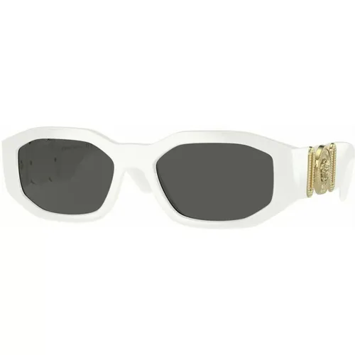 Aviator Sonnenbrille in Weiß und Grau - Versace - Modalova