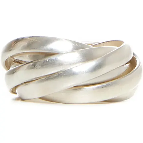 Rings, male, , Size: S Silver Jewelry Collection - Jil Sander - Modalova