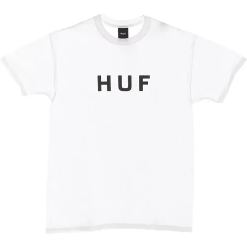 Weißes Logo Tee Kurzarm T-shirt , Herren, Größe: XL - HUF - Modalova