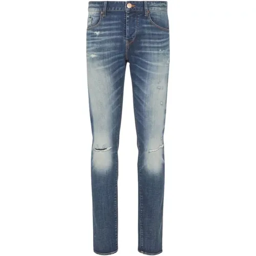 Indigo Denim 5 Tasche Jeans , Herren, Größe: W29 - Armani Exchange - Modalova