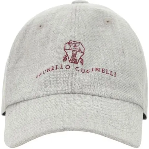 Caps, male, , Size: M Logo Baseball Cap Stylish - BRUNELLO CUCINELLI - Modalova