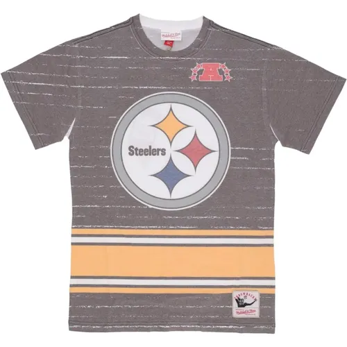 T-Shirts, male, , Size: XL Pittsburgh Steelers NFL Tee Shirt - Mitchell & Ness - Modalova