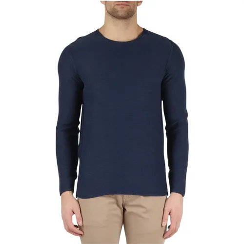 Cotton Embossed Knit Sweater , male, Sizes: XL, L, 2XL - Replay - Modalova