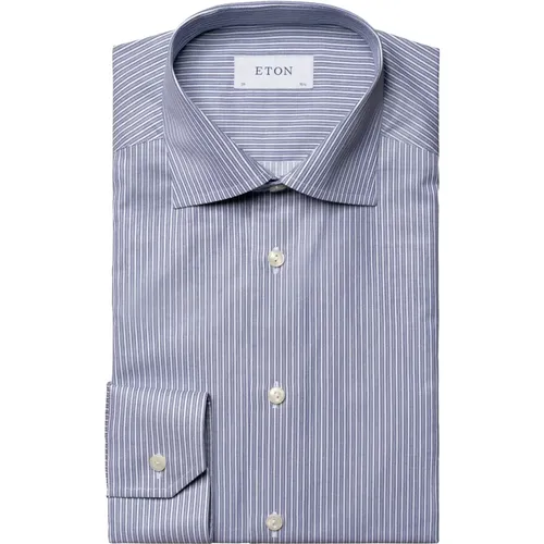 Contemporary Twill Shirt , male, Sizes: 5XL, 4XL, XL, 2XL, L, M - Eton - Modalova