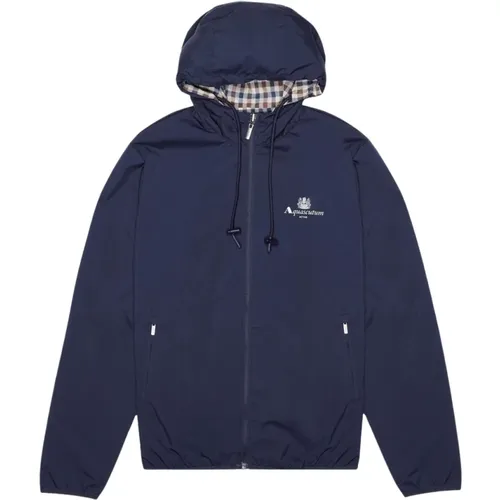 Winter Jackets, male, , Size: M Reversible Hooded Jacket - Aquascutum - Modalova