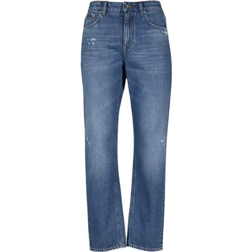 Gewaschene Straight Leg Jeans , Damen, Größe: XS - Dolce & Gabbana - Modalova