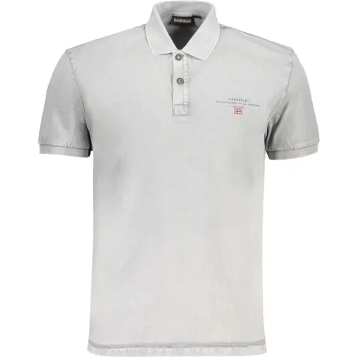 Cotton Polo Shirt with Print and Logo , male, Sizes: M, S, XL - Napapijri - Modalova