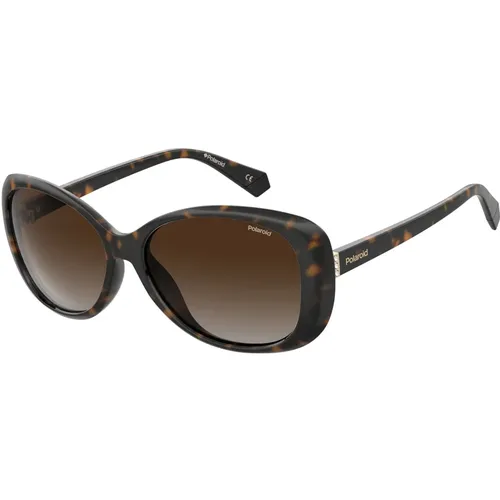 Classic Sunglasses Dark Havana/ Shaded , female, Sizes: 58 MM - Polaroid - Modalova