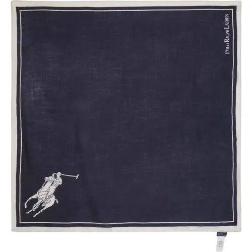Navy Silk Scarf for Women , female, Sizes: ONE SIZE - Polo Ralph Lauren - Modalova